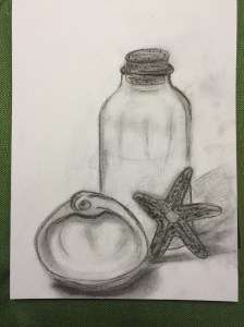charcoal still life